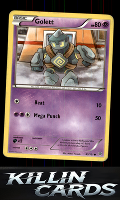 Golett 45/101 Pokemon Common Plasma Blast Card NM