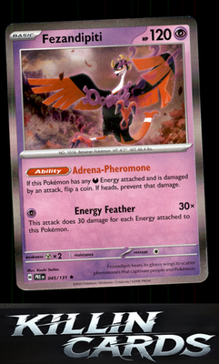 Fezandipiti 045/131 Pokemon Rare SV: Prismatic Evolutions Card NM