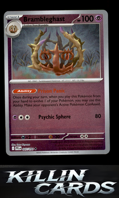Reverse Holofoil Brambleghast 047/094 Pokemon Uncommon ME02: Phantasmal Flames C