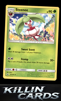 Steenee 19/149 Pokemon Uncommon SM Base Set Card LP