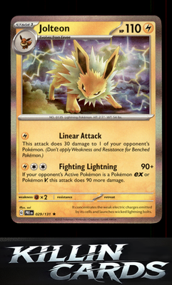 Jolteon 029/131 Pokemon Rare SV: Prismatic Evolutions Card NM
