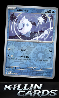 Reverse Holofoil Vanillite 027/086 Pokemon Common SV: White Flare Card NM