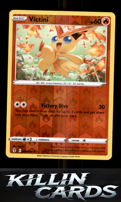 Reverse Holofoil Victini 020/203 Pokemon Holo Rare SWSH07: Evolving Skies Card N