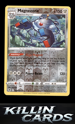 Reverse Holofoil Magnezone 107/189 Pokemon Holo Rare SWSH10: Astral Radiance Car