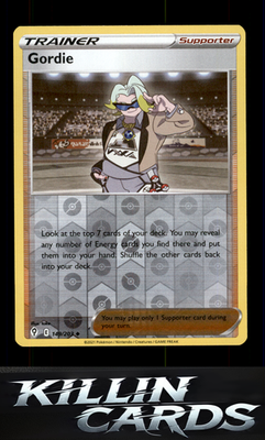 Reverse Holofoil Gordie 149/203 Pokemon Uncommon SWSH07: Evolving Skies Card NM