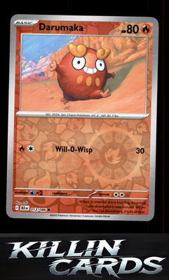 Reverse Holofoil Darumaka 013/086 Pokemon Common SV: Black Bolt Card NM