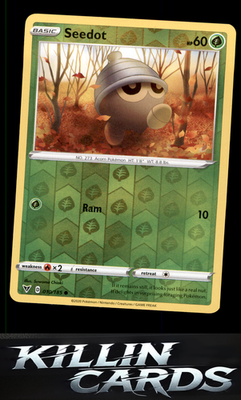 Reverse Holofoil Seedot 010/185 Pokemon Common SWSH04: Vivid Voltage Card NM
