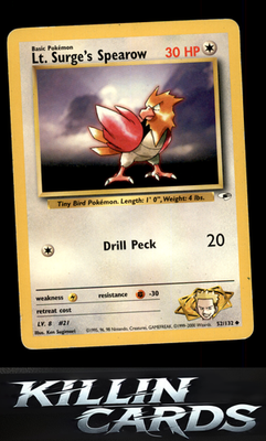 Lt. Surge's Spearow (52) 052/132 Pokemon Uncommon Gym Heroes Card LP