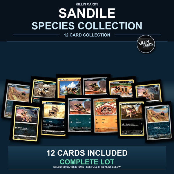 Pokemon TCG Sandile Species Collection 12 Different Cards