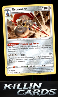 Escavalier 101/172 Pokemon Rare SWSH09: Brilliant Stars Card NM