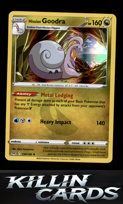 Hisuian Goodra 134/196 Pokemon Holo Rare SWSH11: Lost Origin Card NM