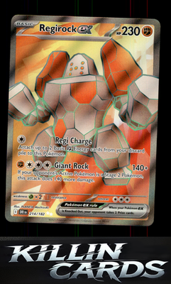 Regirock ex - 214/182 214/182 Pokemon Ultra Rare SV10: Destined Rivals Card LP