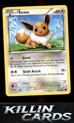 Eevee (89) 89/116 Pokemon Common Plasma Freeze Card LP