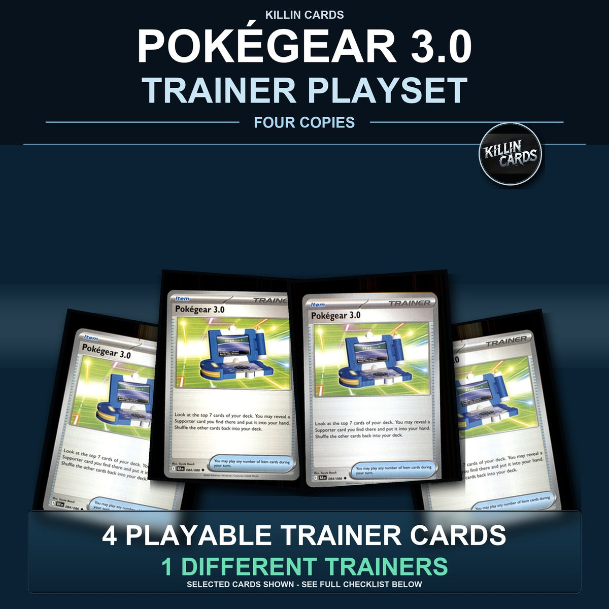 Pokemon TCG Pokégear 3.0 Trainer Card Playset 4 Cards