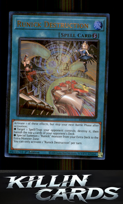 1st Edition Runick Destruction MP23-EN243 YuGiOh Ultra Rare 25th Anniversary Tin