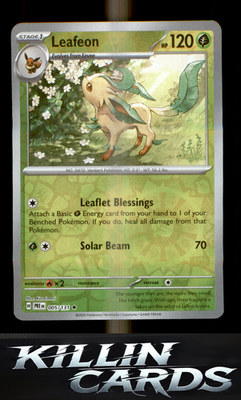Reverse Holofoil Leafeon 005/131 Pokemon Rare SV: Prismatic Evolutions Card NM