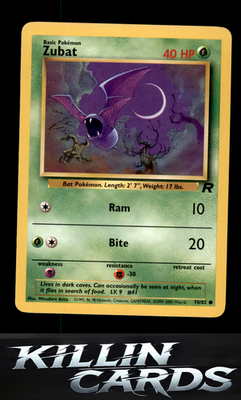 Zubat 70/82 Pokemon Common Team Rocket Card LP