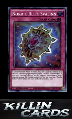 1st Edition Nordic Relic Svalinn BACH-EN074 YuGiOh Super Rare Battle of Chaos Ca