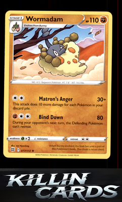 Wormadam (77) 077/172 Pokemon Rare SWSH09: Brilliant Stars Card NM