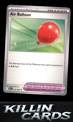 Air Balloon 079/086 Pokemon Uncommon SV: Black Bolt Card NM