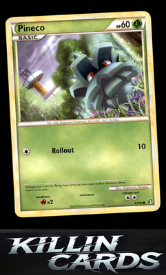 Pineco (62) 62/90 Pokemon Common Undaunted Card NM