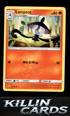 Lampent 12/145 Pokemon Uncommon SM - Guardians Rising Card NM