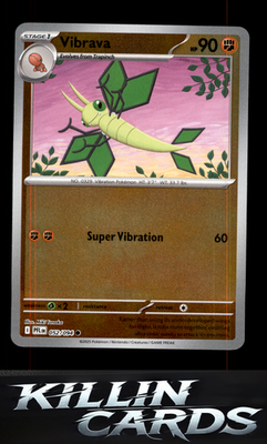 Reverse Holofoil Vibrava 052/094 Pokemon Common ME02: Phantasmal Flames Card NM