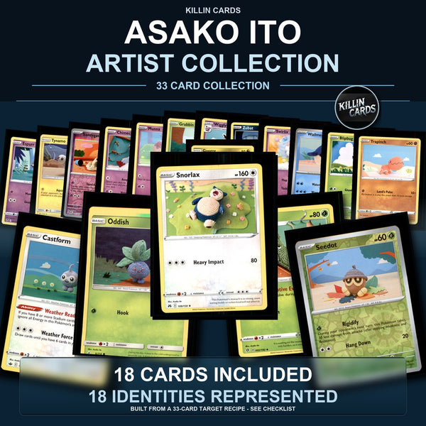 Pokemon TCG Asako Ito Artist Collection 18 Cards Lot