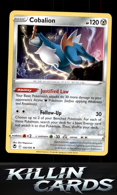 Cobalion 126/195 Pokemon Rare SWSH12: Silver Tempest Card LP