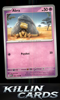 Abra 063/165 Pokemon Common SV: Scarlet & Violet 151 Card NM