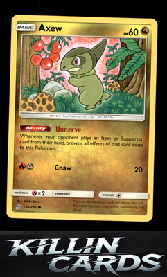 Axew 154/236 Pokemon Common SM - Unified Minds Card NM