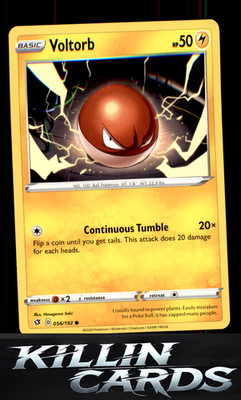 Voltorb 056/192 Pokemon Common SWSH02: Rebel Clash Card NM