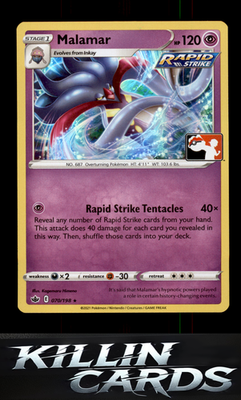 Malamar 070/198 Pokemon Rare SWSH06: Chilling Reign Card NM