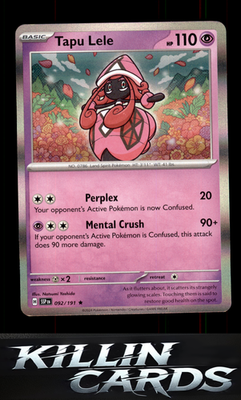 Tapu Lele 092/191 Pokemon Rare SV08: Surging Sparks Card NM