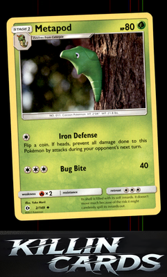 Metapod 2/149 Pokemon Uncommon SM Base Set Card NM