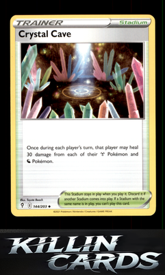 Crystal Cave 144/203 Pokemon Uncommon SWSH07: Evolving Skies Card NM