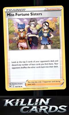 Miss Fortune Sisters 164/196 Pokemon Uncommon SWSH11: Lost Origin Card NM