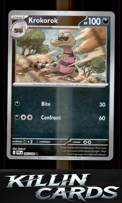 Reverse Holofoil Krokorok 065/094 Pokemon Common ME02: Phantasmal Flames Card NM