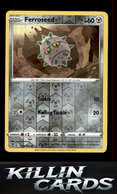 Reverse Holofoil Ferroseed 121/195 Pokemon Common SWSH12: Silver Tempest Card NM