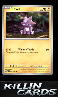 Toxel 069/182 Pokemon Common SV04: Paradox Rift Card NM