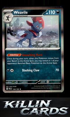 Weavile 134/193 Pokemon Rare SV02: Paldea Evolved Card NM
