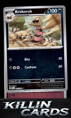 Reverse Holofoil Krokorok 065/094 Pokemon Common ME02: Phantasmal Flames Card NM