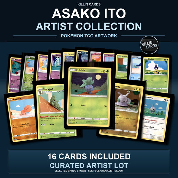 Pokemon TCG Asako Ito Artist Collection 16 Cards Lot