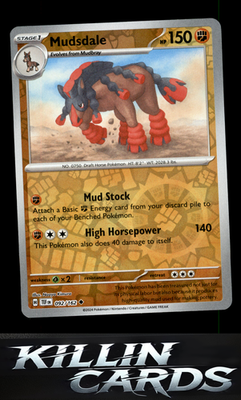 Reverse Holofoil Mudsdale - 092/162 092/162 Pokemon Uncommon SV05: Temporal Forc
