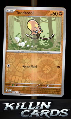 Reverse Holofoil Toedscool 088/159 Pokemon Common SV09: Journey Together Card NM