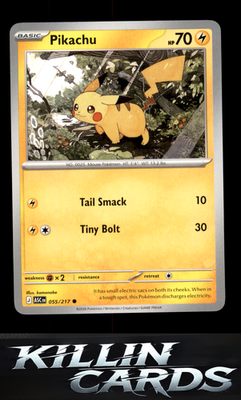 Pikachu 055/217 Pokemon Common ME: Ascended Heroes Card NM