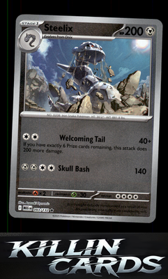 Reverse Holofoil Steelix - 093/132 093/132 Pokemon Rare ME01: Mega Evolution Car