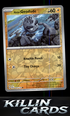 Reverse Holofoil Alolan Geodude 044/159 Pokemon Common SV09: Journey Together Ca