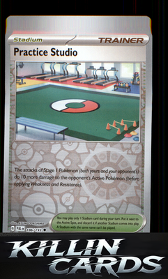 Reverse Holofoil Practice Studio 186/193 Pokemon Uncommon SV02: Paldea Evolved C