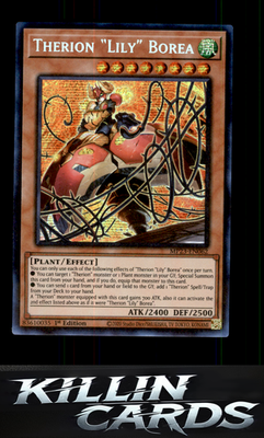 1st Edition Therion "Lily" Borea MP23-EN062 YuGiOh Prismatic Secret Rare 25th An